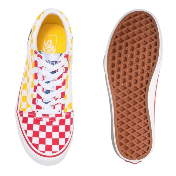 NWT Vans Checkered Primary Colorblocked Sneakers - Picture 4 of 6